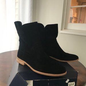 Black Suede Short Boots